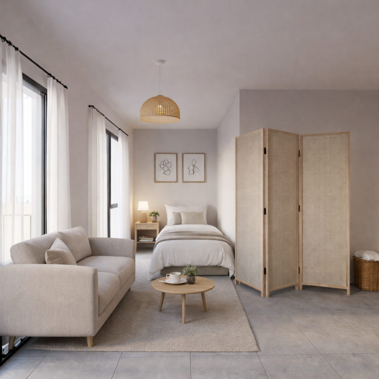 Habitación formato cuadrado